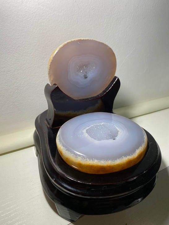 玛瑙聚宝盆～玛瑙水晶～长15高14cm，纯...