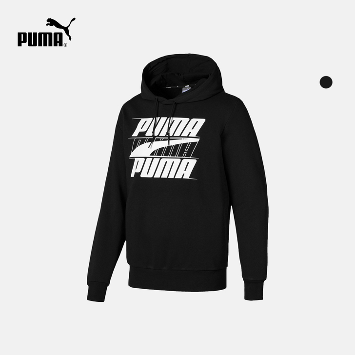 PUMA彪马官方正品 男子春秋印花连帽套头...