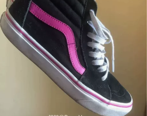 VANS板鞋 高帮sk8-hi 黑粉 大前...