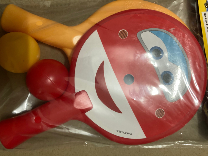 儿童玩具超级飞侠乒乓球拍，3对6只6个乒乓...