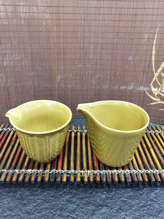 全新 同安汀溪窑珠光青瓷茶具枇杷黄色，釉润...