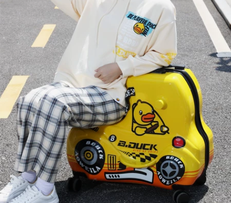 全新bduck小黄鸭和蛋黄哥可坐可骑木马拉...