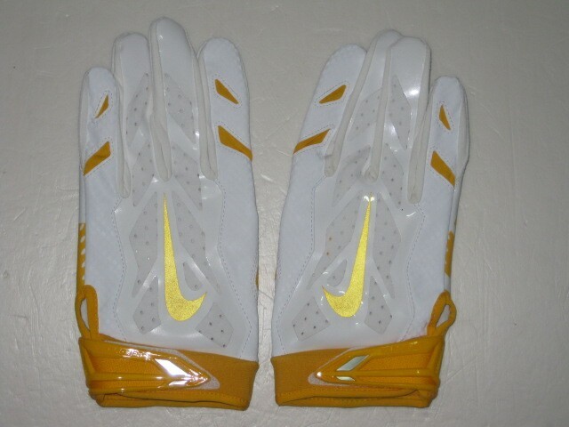 正品耐克白色硅胶橄榄球手套（XL）