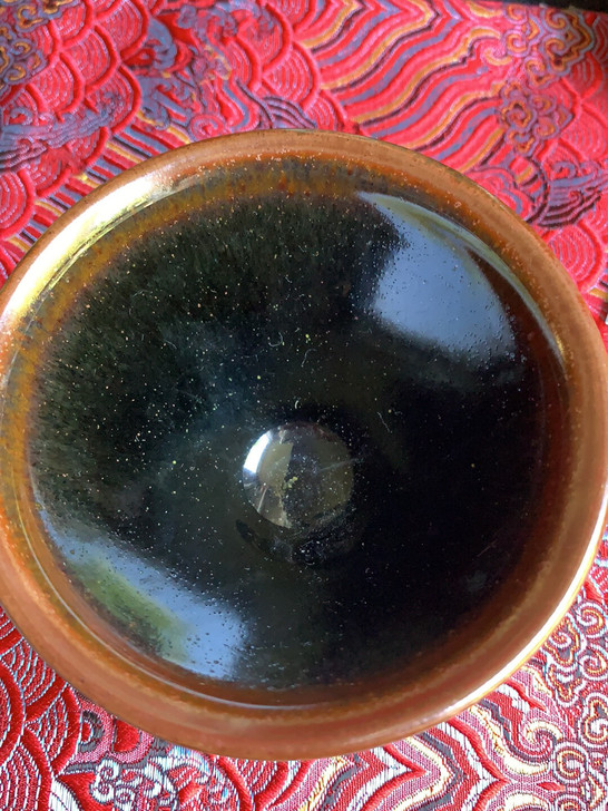 建盏 酱色束口柴烧 口径9.5 全品无暇 ...