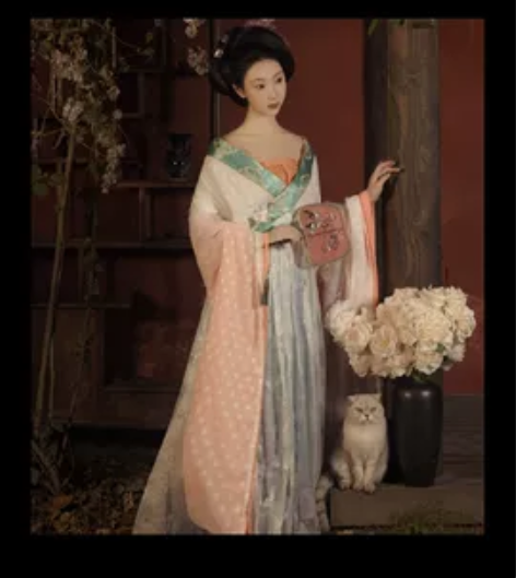 太平长相守魏晋南北朝汉服女大袖襦刺绣花一片...
