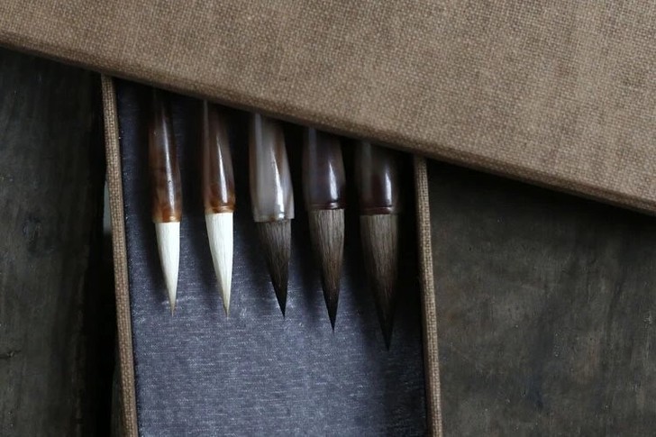 【山马与兼毫5支装带笔盒】，狼、羊、猪鬃、...