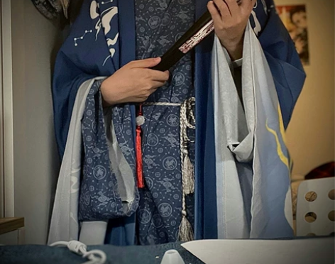 全新九尾天狐原创男女情侣款汉服白菜印花大袖...