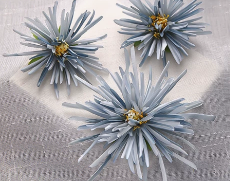 宋制发饰汉服古风发簪发钗蟹爪菊绢花菊花发夹...