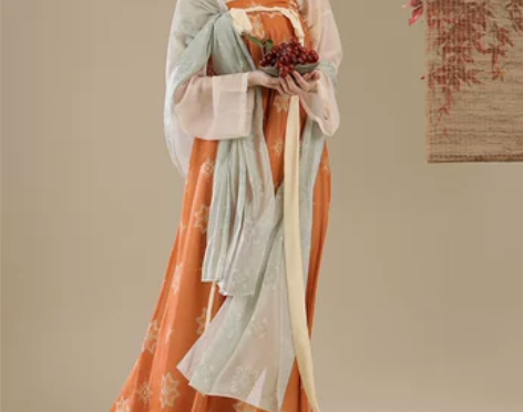 桔屿原创汉服女【长安花】唐制齐胸衫裙薄款复...