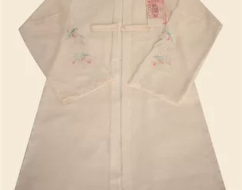 兰若庭汉服海棠春立领纱衫绣花渐变印花 尺码...