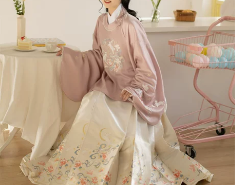 云藏月绣 拾月 原创明制汉服女绣花圆领短袄...