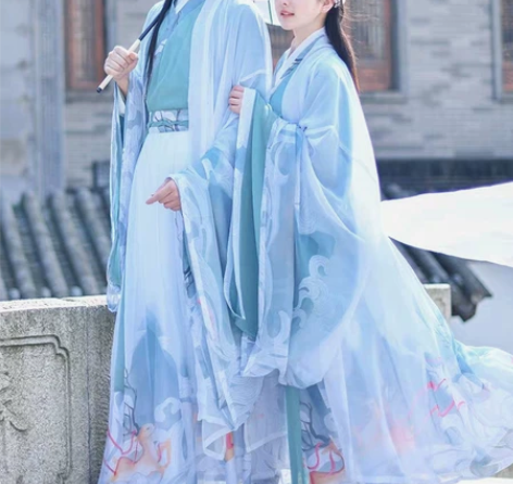 如梦霓裳汉服女中国风交领齐腰襦裙鹿鸣大袖衫...