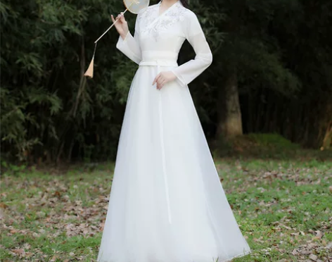 古装白色汉服女夏季超仙气原创正品中国风春秋...