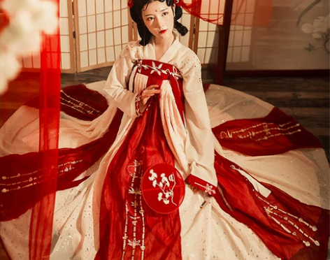 汉服女  原创 中国风古装  学生齐腰齐胸...