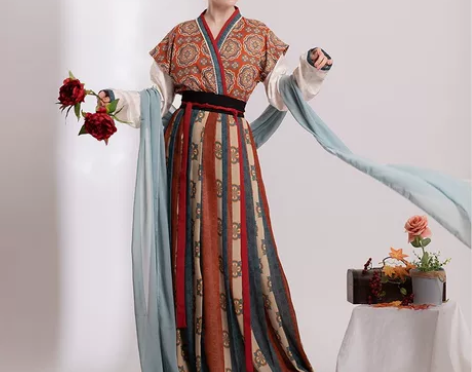 仙楚姬原创汉服，唐制坦领，唐制交领四件套，...