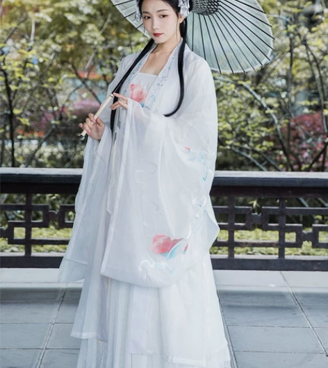 柒邑灵云雀正品原创汉服女对襟齐腰襦裙大袖衫...