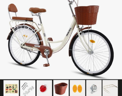 自行车女式成年轻便大人普通淑女通勤车男女学...