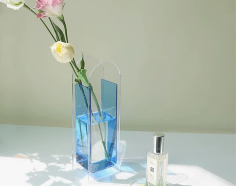 【亚克力彩色花瓶】ins现代轻奢居家插花居...
