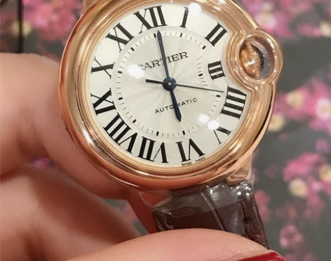 二手正品卡地亚蓝气球机械女表18k玫瑰金 ...