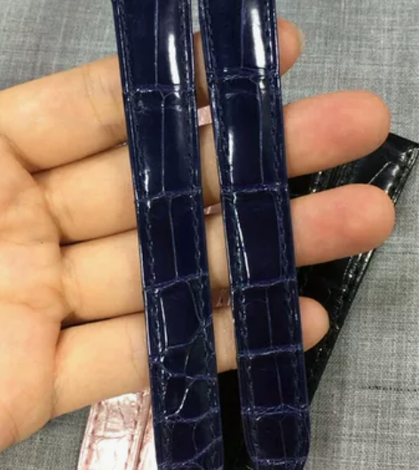 全新 代用适配卡地亚钥匙鳄鱼皮手表表带真皮...