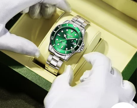 情人节礼物手表男士新款绿水鬼机械学生潮流防...