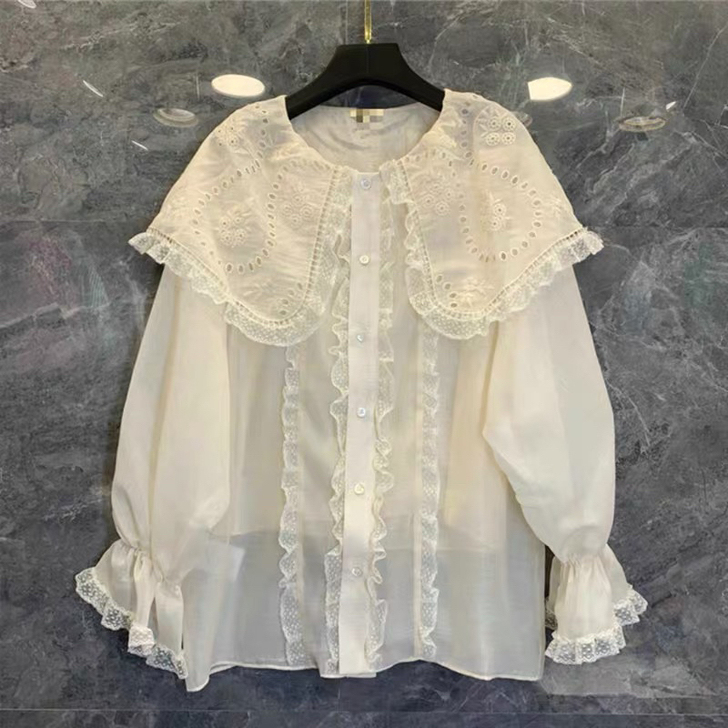 蕾丝衫。全新吊牌在 家里这种衣服太多了，