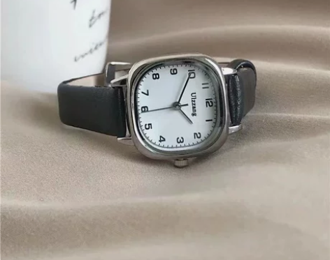 ?考试用方形ins风手表女初高中学生静音百...