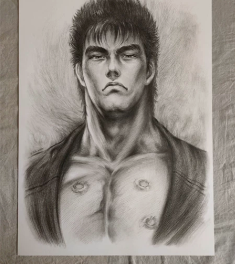 北斗神拳 健次郎手绘原画 【画材】400克...