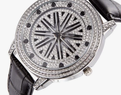 时来运转手表男满天星满钻会转的男士女旋转表...