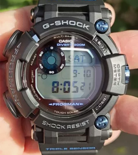 卡西欧六代蛙人。99新。经典蓝黑配色蛙人。...