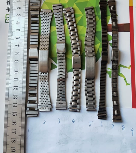 女式不锈钢表带。 图1:平头12，长15。...