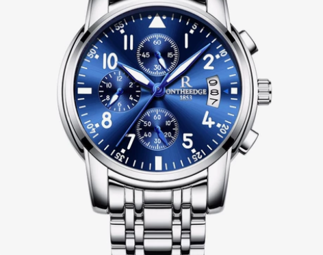 瑞之缘精钢壳钢带多功能钢表男士正品石英6针...