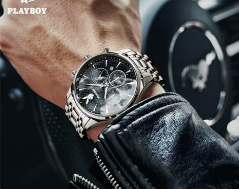 正品花花公子男士手表男学生潮流品牌运动男表...
