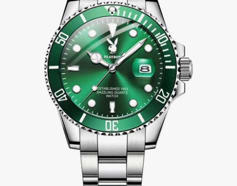 花花公子水鬼绿水怪男士手表防水爆款抖音同款...