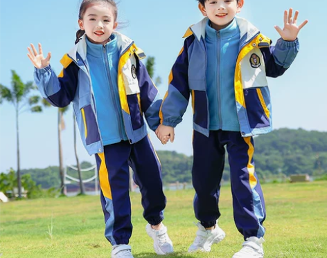 小学生校服春秋装冲锋衣中国风三件套儿童班服...