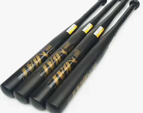 磨砂黑棒球棒棍防身车载合金钢加厚钢棒球杆铁...