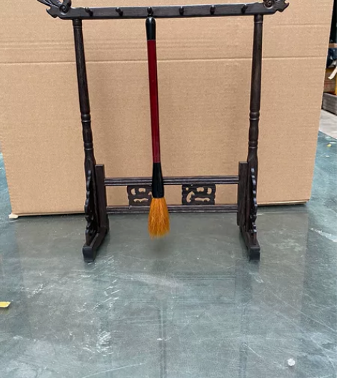 特价红木毛笔架毛笔挂鸡翅木头笔架复古笔挂文...