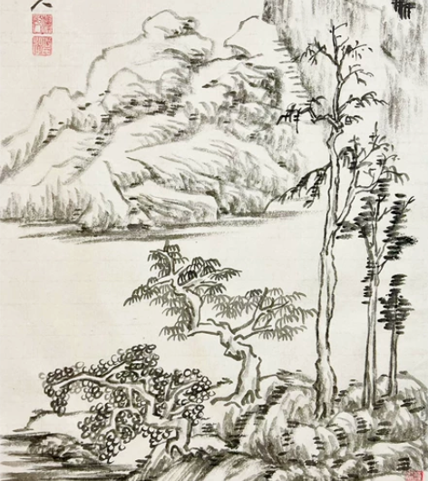 仿古国画山水画 35*40cm