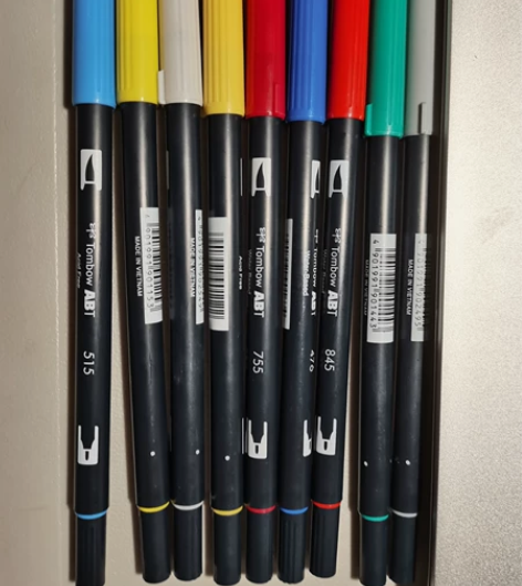 纵向书写日本Tombow蜻蜓双头软头bru...