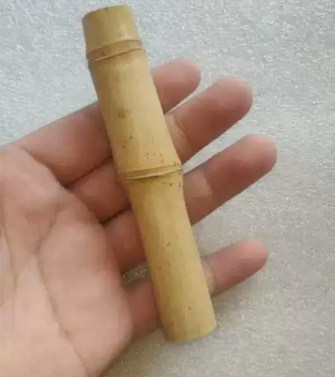 精品直径2.4异型双节实心玉竹手把件文玩玉...