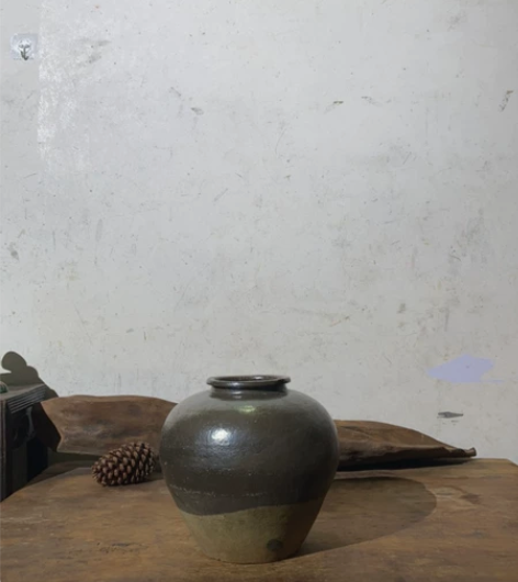 民俗粗陶，花器，口底部有磕，影视道具，园林...