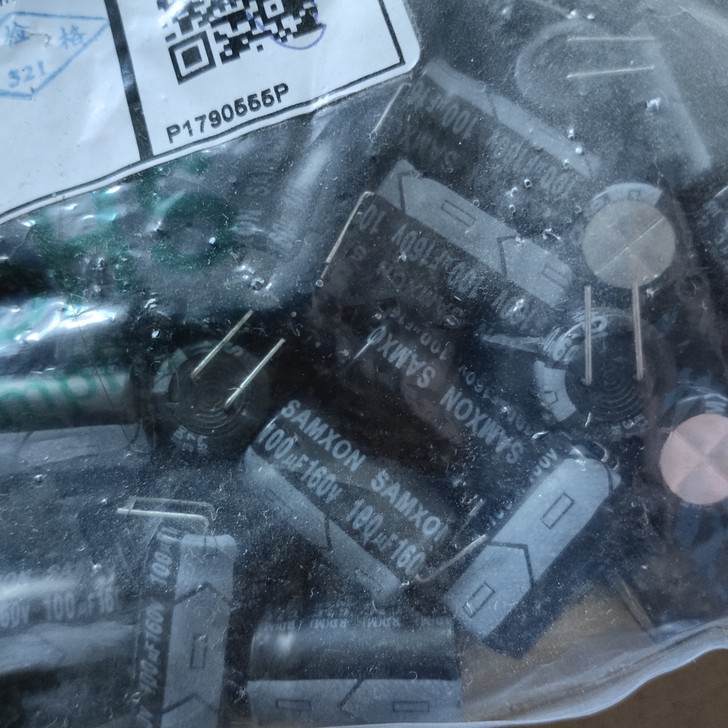 全新三信160v100UF 定型脚铝电解电...