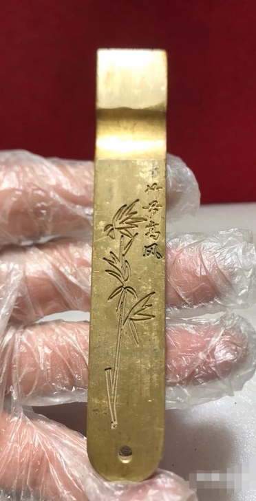 黄铜镇纸笔托香插,一物多用,美美哒
