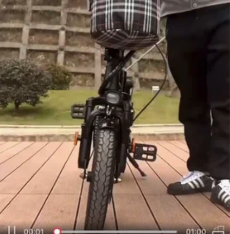 刚买的助力电动自行车 折叠的  由于工作原...
