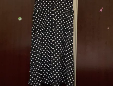 puella 黑白点短袖连衣长裙165码长...