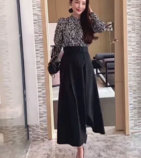 ?【焕新价】春秋a字半裙中长款高腰伞裙赫本...