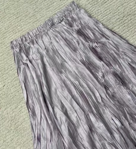 三宅仙女裙 褶皱大摆裙 浅紫色 最低价 仅...