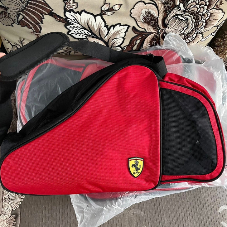 单肩法拉利Ferrari运动背包可手提红色...