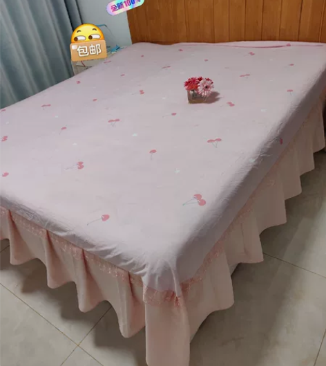 自制卡通公主风纯棉床裙，@@##水xing...