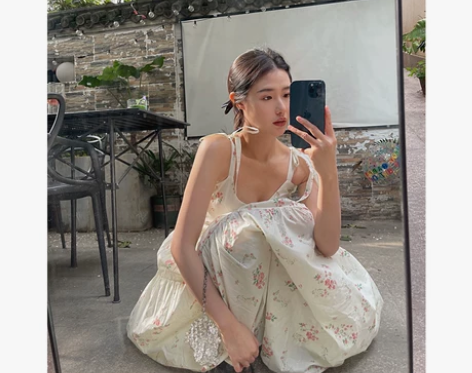 Looms-D/贝壳起司 甜系减龄连衣裙森...